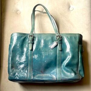 COACH patent leather vintage Y2K tote bag